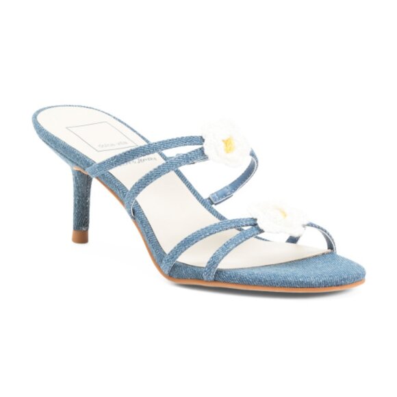 DOLCE VITA Denim Blue Bete Heeled Sandals - Picture 1 of 3